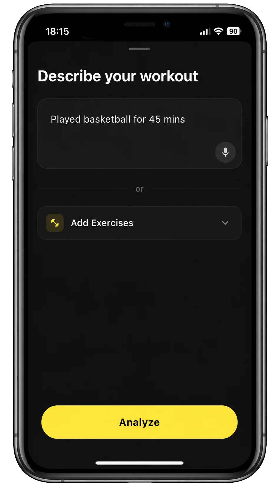 Describe Your Workout to AI