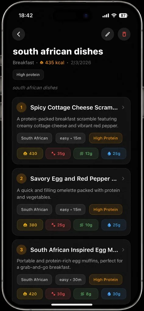 Recipe Finder Results